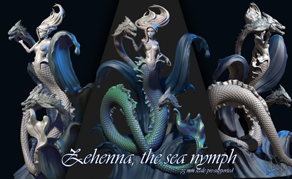 Zehenna, the Sea Nymph | 75mm Scale | Dungeons & Maidens