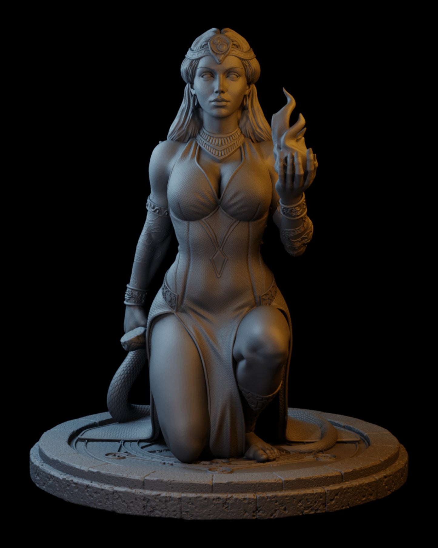 Serpent Priestess Lyra | 35mm / 75mm | Hold My Miniatures
