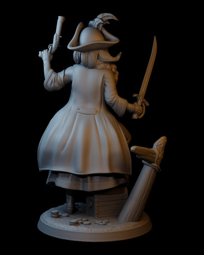 Pirate Captain Aria | 35mm / 75mm | Hold My Miniatures