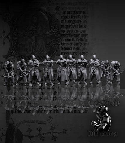 13th Century Teutonic Crossbowmen | 28mm Scale | Black Knight Miniatures