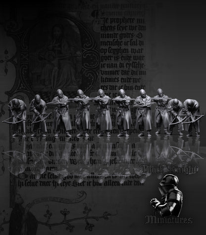 13th Century Teutonic Crossbowmen | 28mm Scale | Black Knight Miniatures
