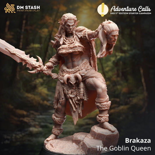 Brakaza - The Goblin Queen | 32mm / 75mm Scale | DM Stash