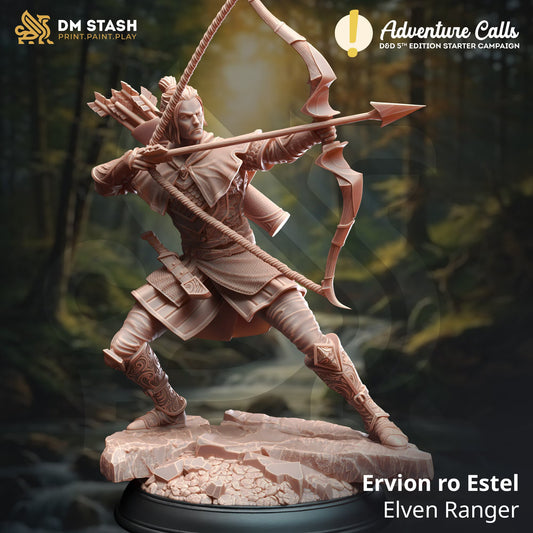 Ervion ro Estel - Elven Ranger | 32mm / 75mm Scale | DM Stash