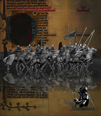 13th Century Mounted Lithuanian Nobles | 28mm Scale | Black Knight Miniatures
