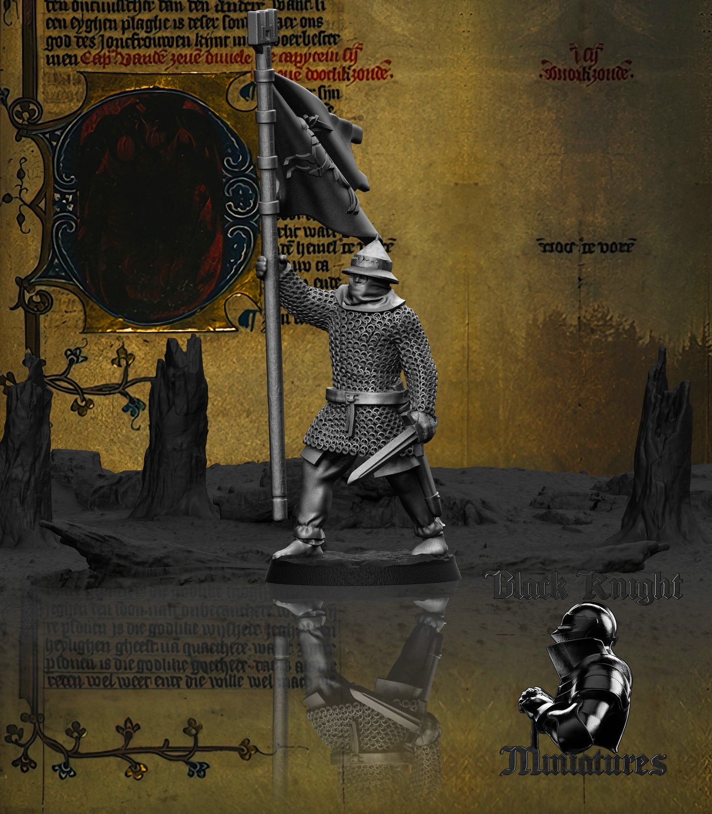 13th Century Lithuanian Warriors Command Group | 28mm Scale | Black Knight Miniatures