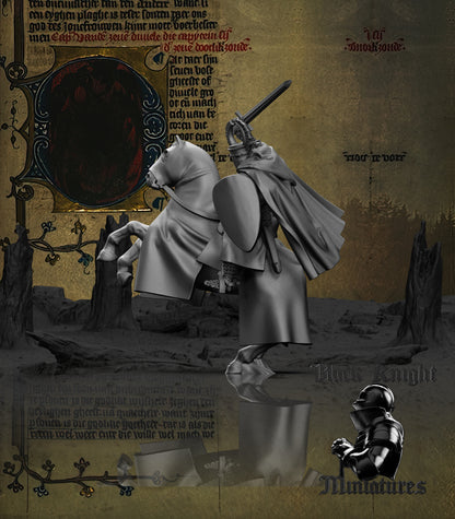 13th Century Teutonic Knights Mounted Command Group | 28mm Scale | Black Knight Miniatures