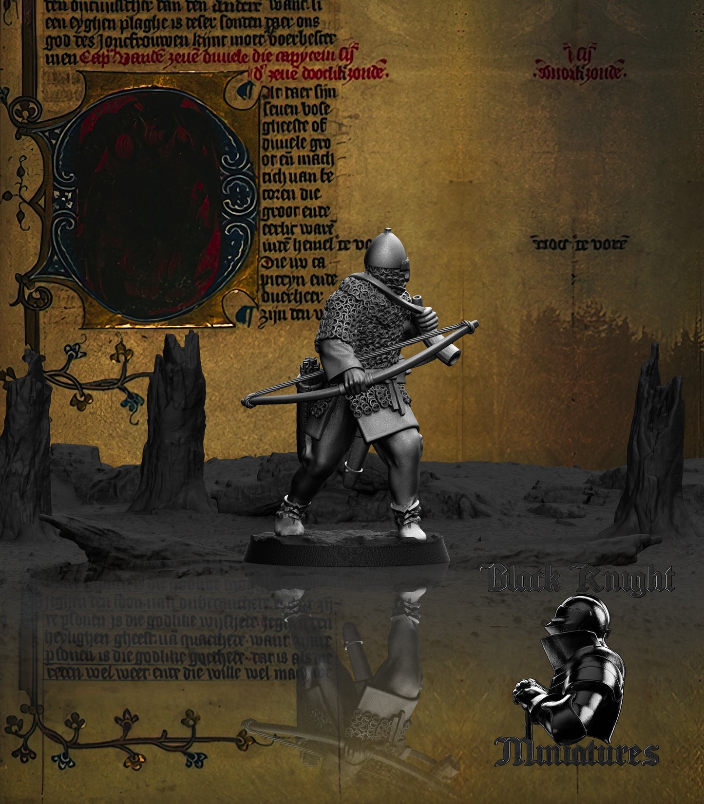 13th Century Prussian Archers Command Group | 28mm Scale | Black Knight Miniatures