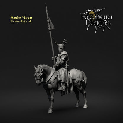 Sancho Martin, The Green Knight 1187 - Mounted | 28mm Scale | Reconquer Designs