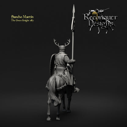 Sancho Martin, The Green Knight 1187 - Mounted | 28mm Scale | Reconquer Designs