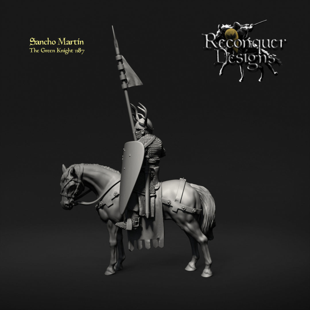 Sancho Martin, The Green Knight 1187 - Mounted | 28mm Scale | Reconquer Designs