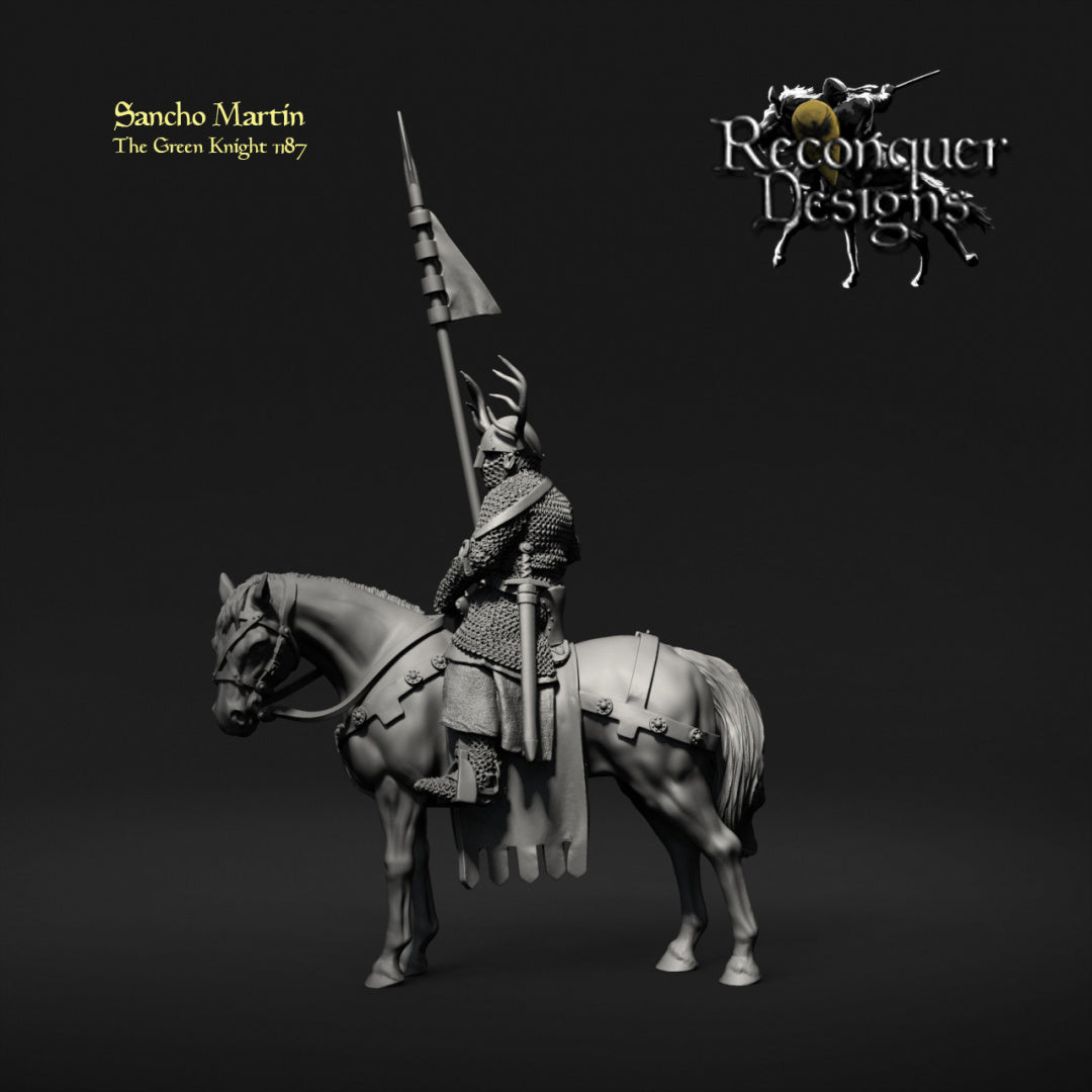 Sancho Martin, The Green Knight 1187 - Mounted | 28mm Scale | Reconquer Designs