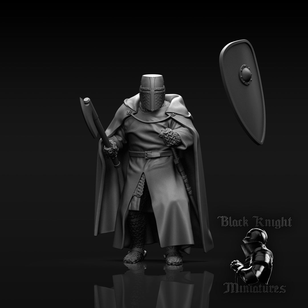 13th Century Teutonic Knights "A" | 28mm Scale | Black Knight Miniatures