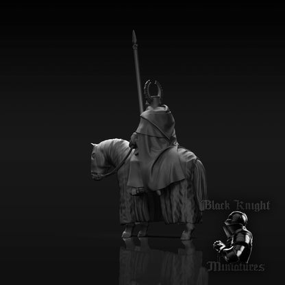 13th Century Mounted Teutonic Commander | 28mm Scale | Black Knight Miniatures