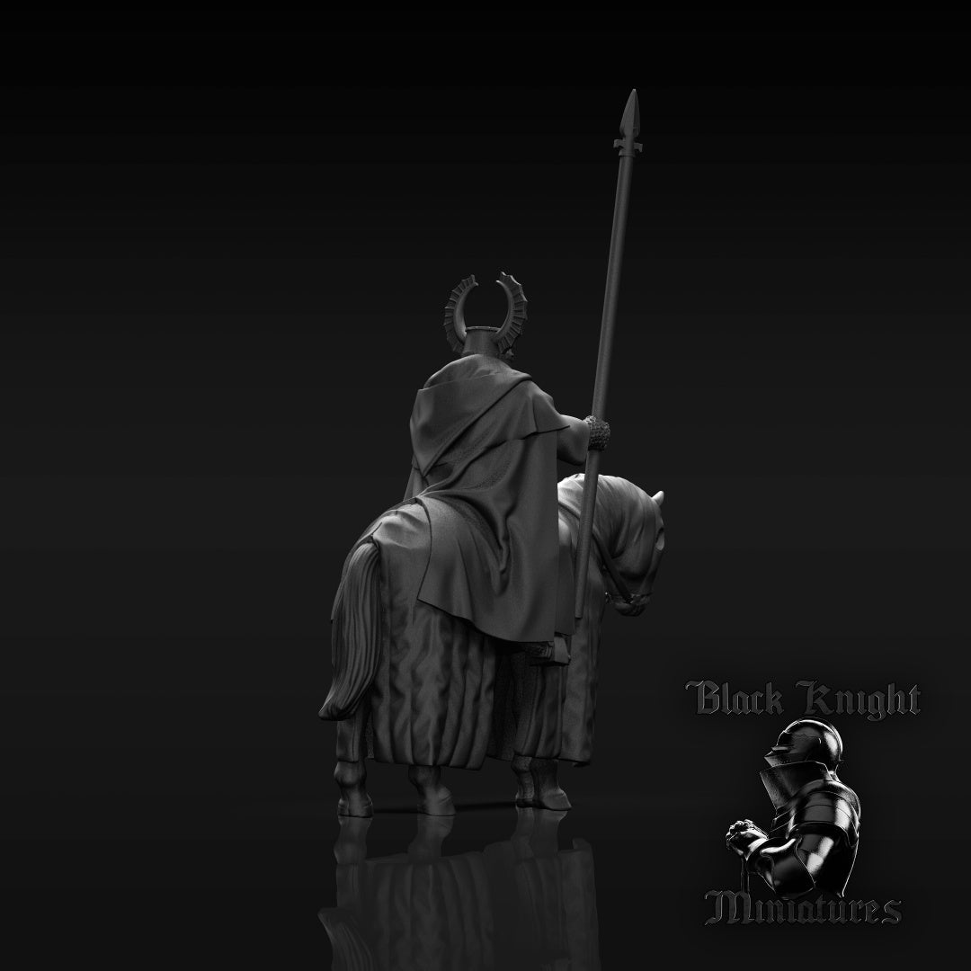 13th Century Mounted Teutonic Commander | 28mm Scale | Black Knight Miniatures