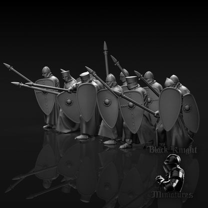 13th Century Teutonic Sergeants | 28mm Scale | Black Knight Miniatures