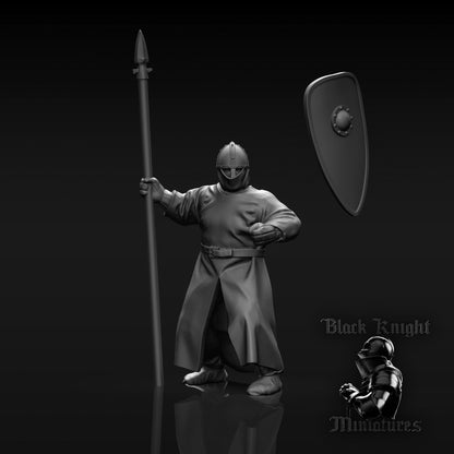 13th Century Teutonic Sergeants | 28mm Scale | Black Knight Miniatures