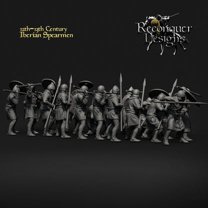 12th - 13th Century Iberian Spearmen | 28mm Scale | Reconquer Designs