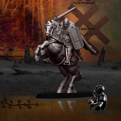 13th Century Mounted Baltic Warlord | 28mm Scale | Black Knight Miniatures